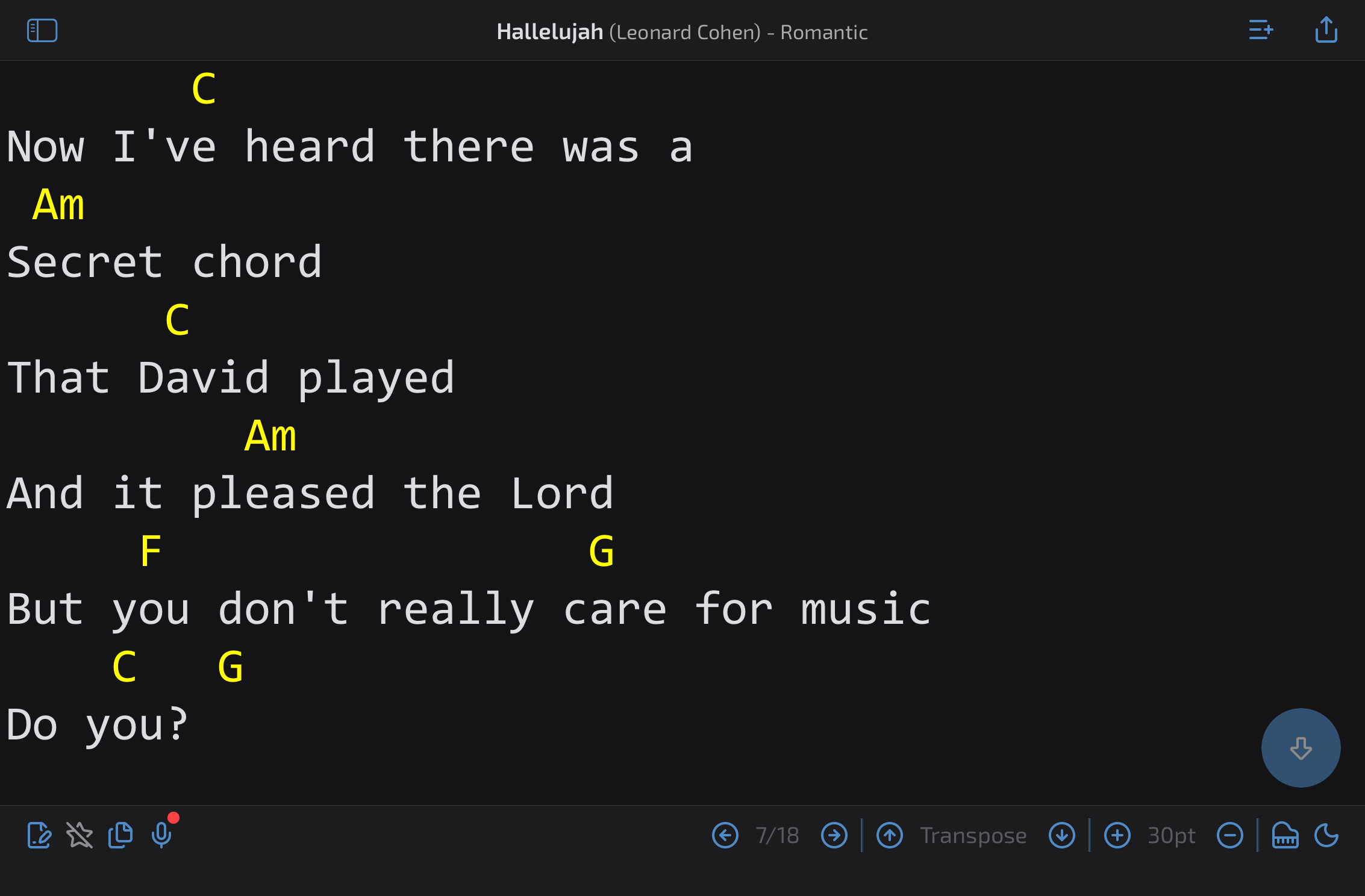 Font dark